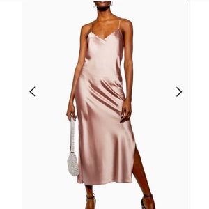 Mauve blush Topshop slip dress